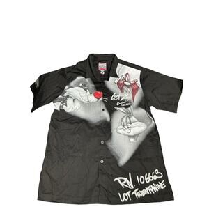 90’s Looney Tunes Art‎ Shirt Lot 29 Airbrushed Button Up Size Large